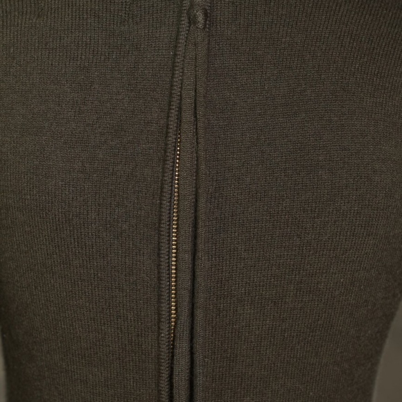 Cynthia Rowley Wool Army Green Sheath Dress (S) - Picture 7 of 11